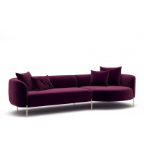 Kulmasohva Linento Furniture Macaroon, fuksia