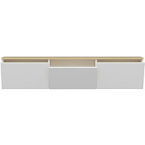 TV-taso Linento Furniture Neon valkoinen/tammi