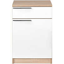 Yöpöytä Linento Furniture KMD-711-SD-1, ruskea/valkoinen