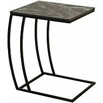 Sivupöytä Linento Furniture SHP-908-QQ-1 musta/marmorijäljitelmä