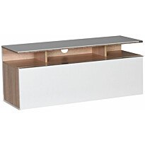 TV-taso Linento Furniture TVC-529-SP-1, 117cm, ruskea/valkoinen