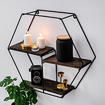 Seinähylly Linento Furniture Narcissus, ruskea/musta