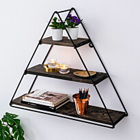 Seinähylly Linento Furniture Hyacinth Triangle, ruskea/musta