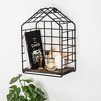 Seinähylly Linento Furniture Ranunculus, leveys 27cm, ruskea/musta