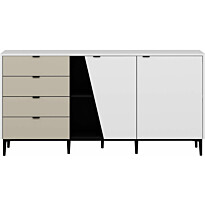 Senkki Linento Furniture Yelena valkoinen/musta/beige