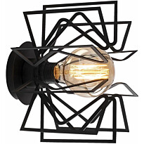 Seinävalaisin Linento Lighting Nemrut, Ø25cm, E27, musta