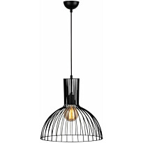 Riippuvalaisin Linento Lighting Fellini, Ø38cm, E27, säädettävä korkeus, musta