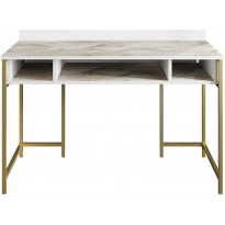 Työpöytä Linento Furniture Tumata, marmori, kulta/valkoinen