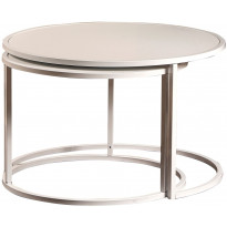 Sarjapöytä Linento Furniture Tambur, 2-osainen, valkoinen