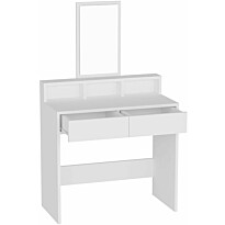 Meikkipöytä Linento Furniture Luna, 80x40cm, peilillä, valkoinen