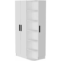 Vaatekaappi Linento Furniture Luses, leveys 90cm, korkeus 181.8cm, valkoinen