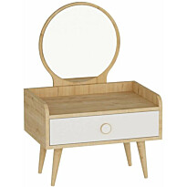 Meikkipöytä Linento Furniture Sina, peilillä, valkoinen