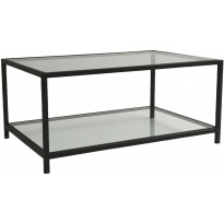 Sohvapöytä Linento Furniture Astro, kirkas lasi, musta