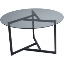 Sohvapöytä Linento Furniture Trio, 75cm, savulasi, musta