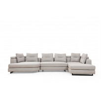 Divaanisohva Linento Furniture Padova, 4-istuttava, vaaleanharmaa