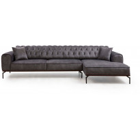Divaanisohva Linento Furniture Siesta, 4-istuttava, oikea, antrasiitti