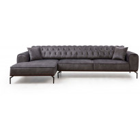 Divaanisohva Linento Furniture Siesta, 4-istuttava, vasen, antrasiitti