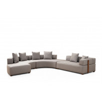 Avokulmasohva Linento Furniture Gondol 4, vasen, harmaa