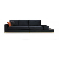 Sohva sivupöytäosalla Linento Furniture Line, 4-istuttava, musta