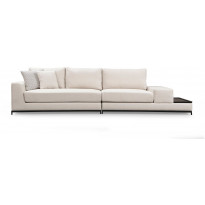Sohva sivupöytäosalla Linento Furniture Line, 4-istuttava, beige