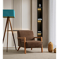 Nojatuoli Linento Furniture Lyke, ruskea