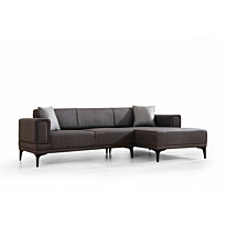 Divaanivuodesohva Linento Furniture Horizon, 3-istuttava, oikea, tummanharmaa