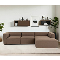 Divaanisohva Linento Furniture Mora XL, 3-istuttava, oikea, ruskea