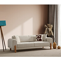 Vuodesohva Linento Furniture Lyke, 3-istuttava, leveys 228cm, kerma