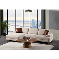 Kulmasohva Linento Furniture Nice L, vasen, kerma