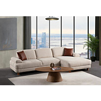 Kulmasohva Linento Furniture Nice L, oikea, kerma