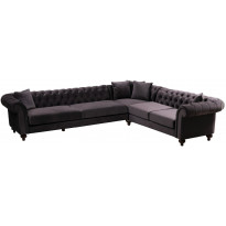 Kulmasohva Linento Furniture Bogart, oikea, ruskea