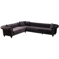 Kulmasohva Linento Furniture Bogart, vasen, ruskea