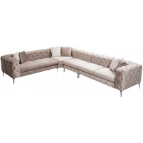 Kulmasohva Linento Furniture Como, 270x310cm, vasen, beige