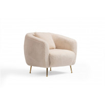 Nojatuoli Linento Furniture Istiridye, luonnonvalkoinen