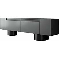 TV-taso Linento Furniture Bohem antrasiitti/musta, Verkkokaupan poistotuote