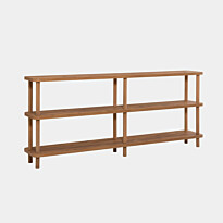 Matala kirjahylly Linento Furniture Zen, leveys 180cm, korkeus 74.9cm, ruskea