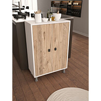 Kaappi Linento Furniture Melo, 59x91cm, ruskea/valkoinen