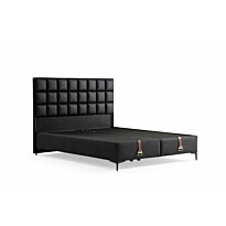 Säilytyssänky + sängynpääty Linento Furniture Carine, ilman patjaa, musta