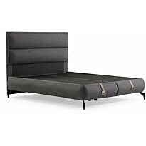 Säilytyssänky + sängynpääty Linento Furniture Rise, ilman patjaa, tummanharmaa