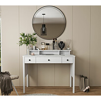 Meikkipöytä Linento Furniture FRN-20083, 120x59cm, valkoinen
