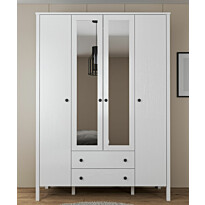 Vaatekaappi Linento Furniture FRN-20012, 140x194.8cm, valkoinen