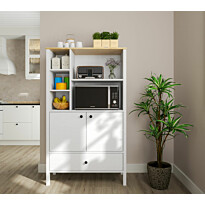 Aamiaiskaappi Linento Furniture FRN-20041, 93x159cm, valkoinen