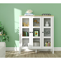 Vitriinikaappi Linento Furniture FRN-20073, 112x123cm, valkoinen