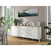 Senkki Linento Furniture FRN-20009, 200x82cm, valkoinen/ruskea