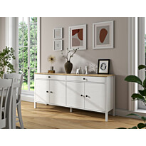 Senkki Linento Furniture FRN-20010, 180x82cm, valkoinen/ruskea