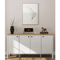 Senkki Linento Furniture FRN-20007, 160x82cm, valkoinen/ruskea