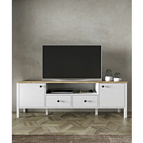 TV-taso Linento Furniture FRN-20056, leveys 180cm, valkoinen/ruskea