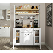 Aamiaiskaappi Linento Furniture FRN-20075-X, 120x210cm, valkoinen/ruskea
