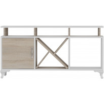 TV-taso Linento Furniture Aye, valkoinen/ruskea