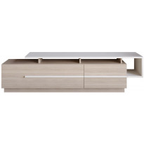 TV-taso Linento Furniture Pia, ruskea/valkoinen
